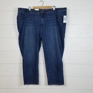 Style & Co Plus Size 28WP Jean Petite Slim Leg High Rise Tummy Control Faith 28W